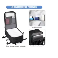 GENERICO - Mochila Viaje Expandible Con Usb Viral Para Cabina De Avión