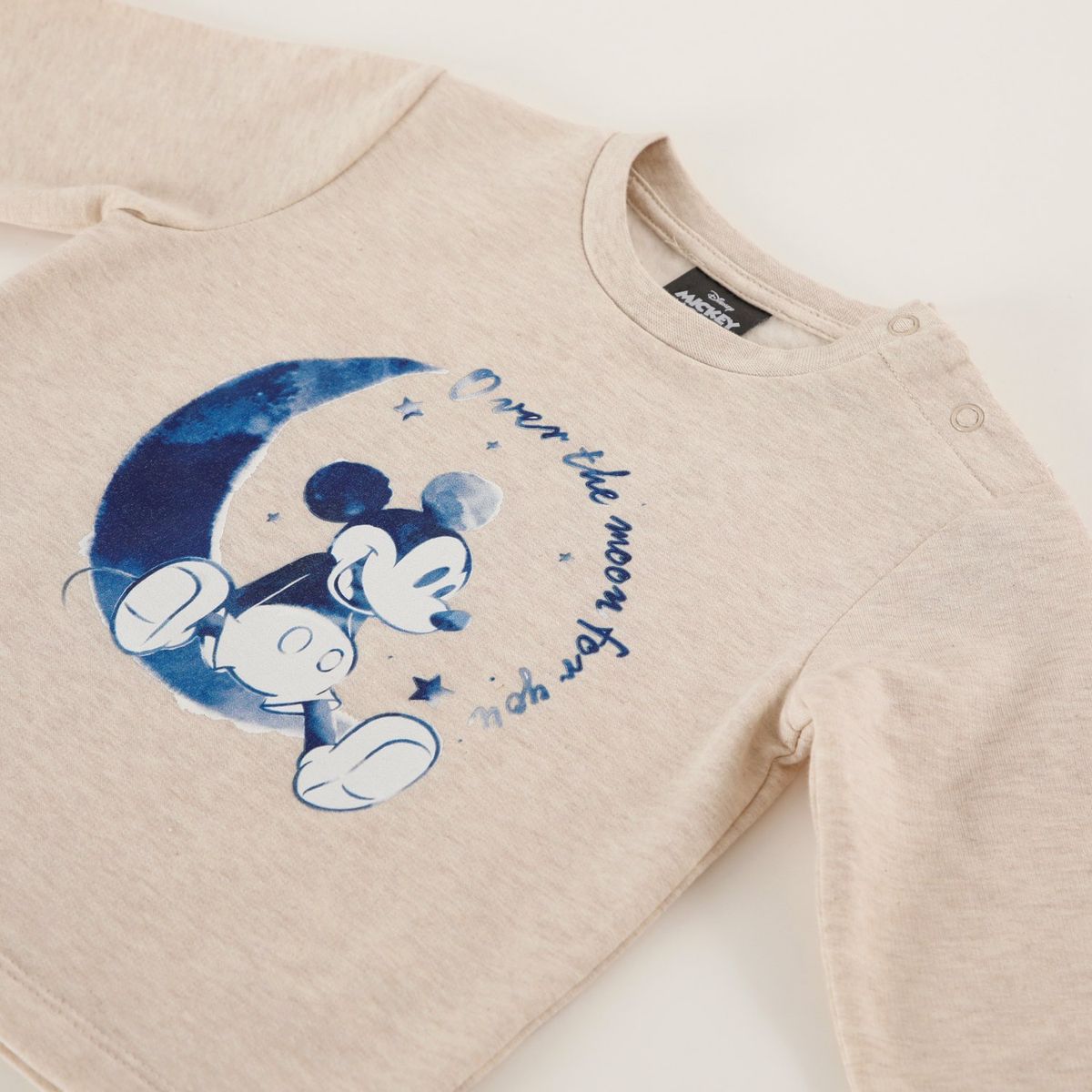 DISNEY - Conjunto Pijama Bebe Mickey Over The Moon Beige Disney