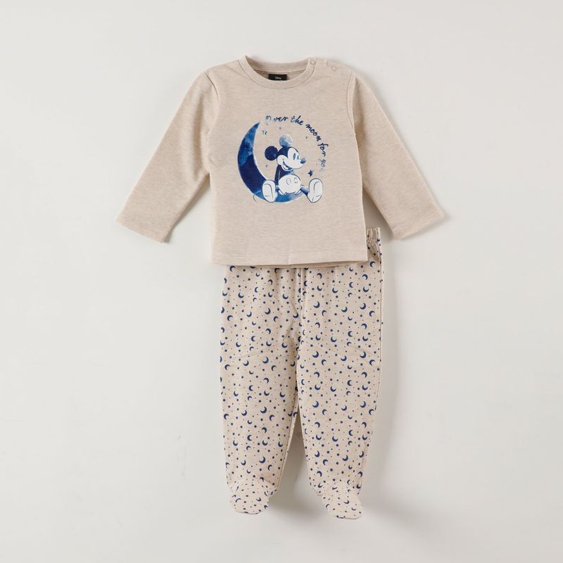 DISNEY - Conjunto Pijama Bebe Minnie Over The Moon Beige Disney