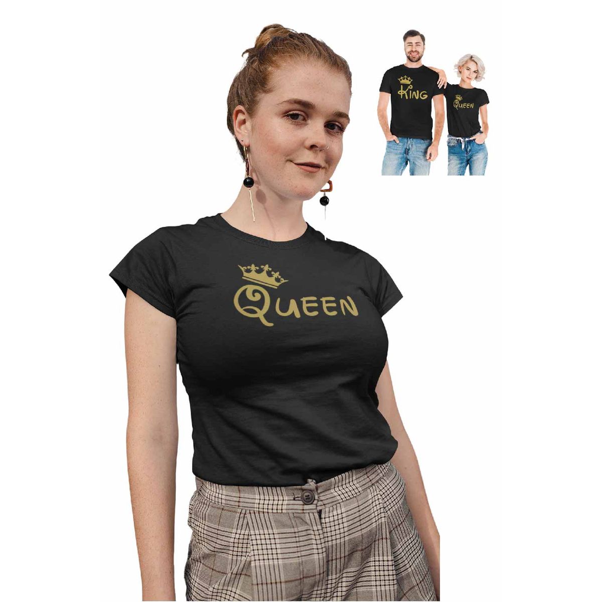 GENERICO - POLERA MUJER SAN VALENTIN DÍA DE LOS ENAMORADOS QUEEN