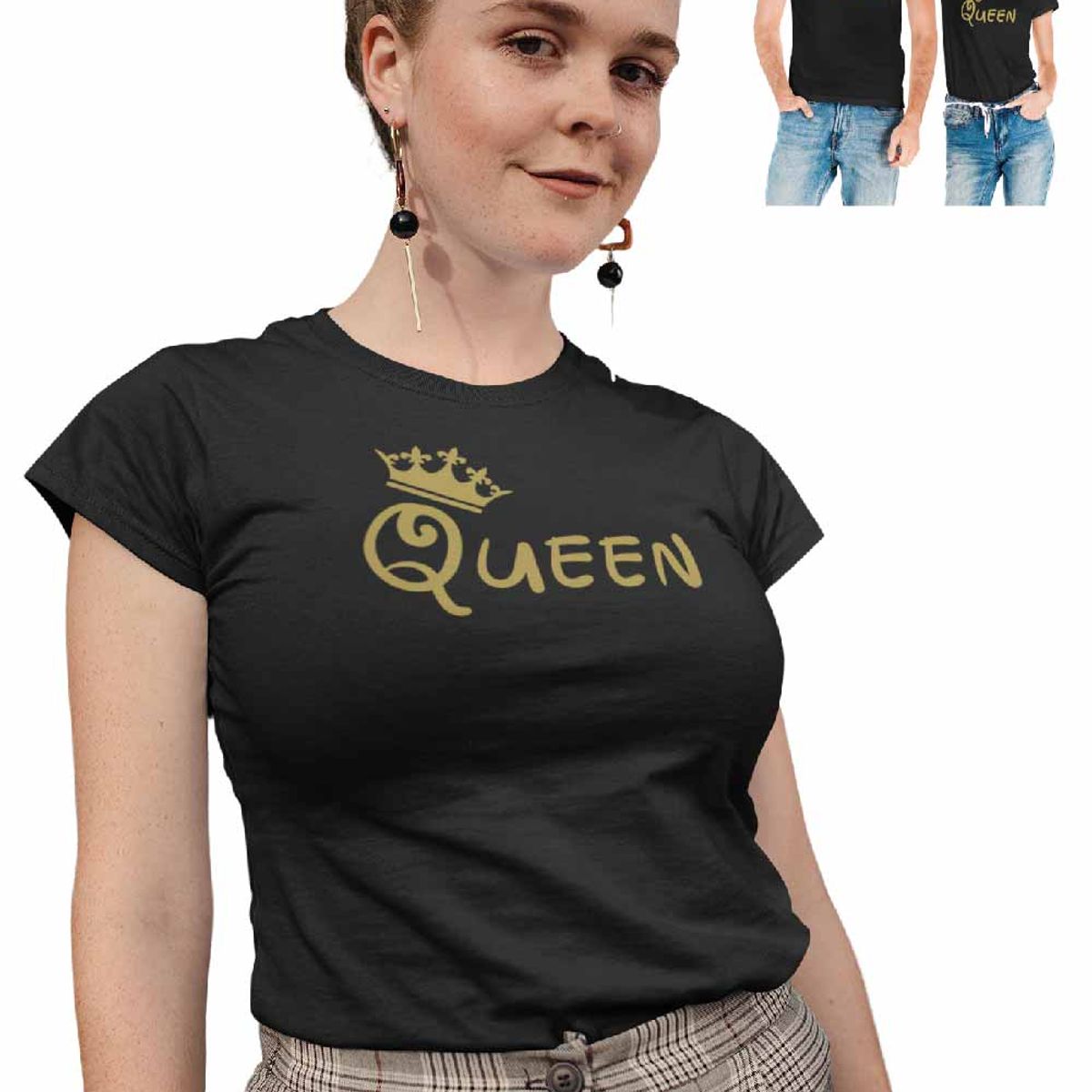 GENERICO - POLERA MUJER SAN VALENTIN DÍA DE LOS ENAMORADOS QUEEN