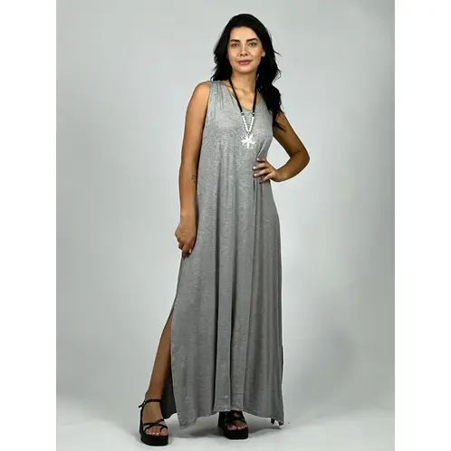 ENIGMATICA BOUTIQUE - Vestido Algodón Sin Mangas - Verde - Único
