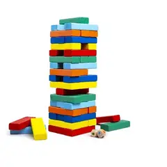 GENERICO - Torre De Madera Colores 54 Piezas Juego Educativo Yenga