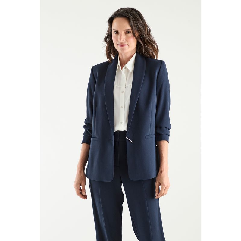 MA GRIFFE - Blazer Azul Marino Mujer Magriffe