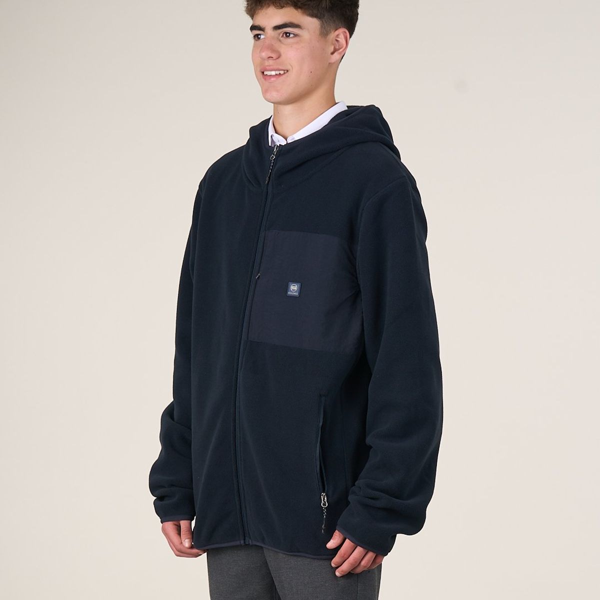 POLEMIC - Poleron escolar Micropolar cierre y gorro 12 a XL Polemic