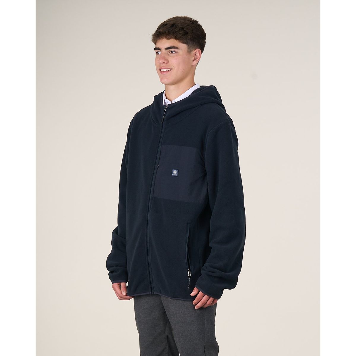 POLEMIC - Poleron escolar Micropolar cierre y gorro 12 a XL Polemic