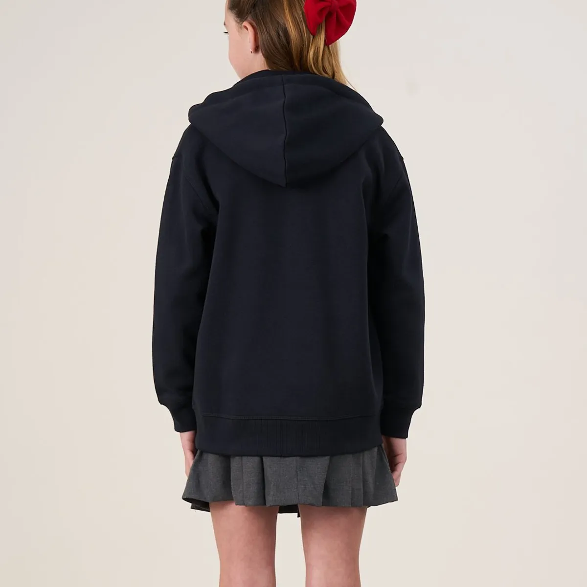 POLEMIC - Poleron escolar niña cierre y gorro 6 a 10 Polemic