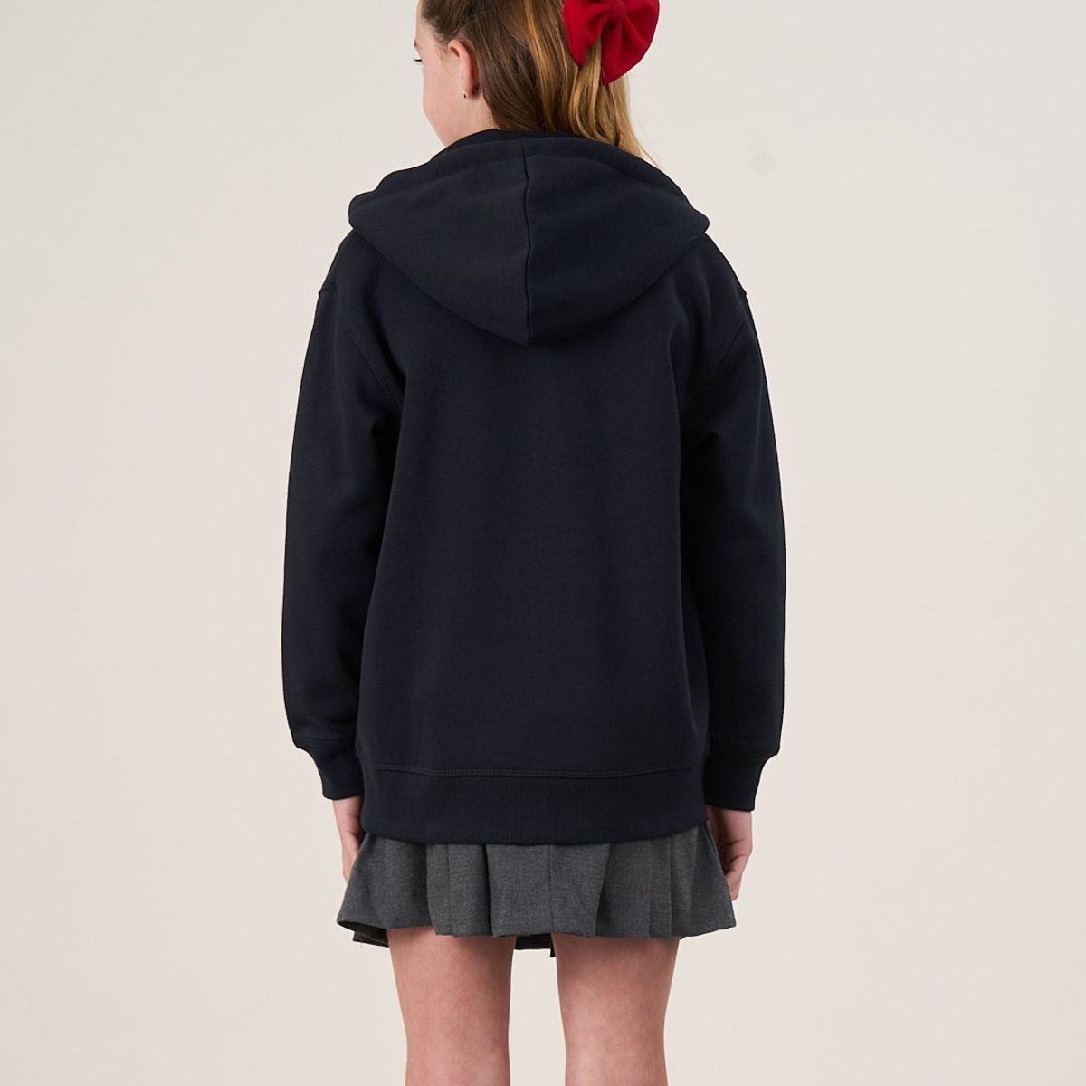 POLEMIC - Poleron escolar niña cierre y gorro 6 a 10 Polemic