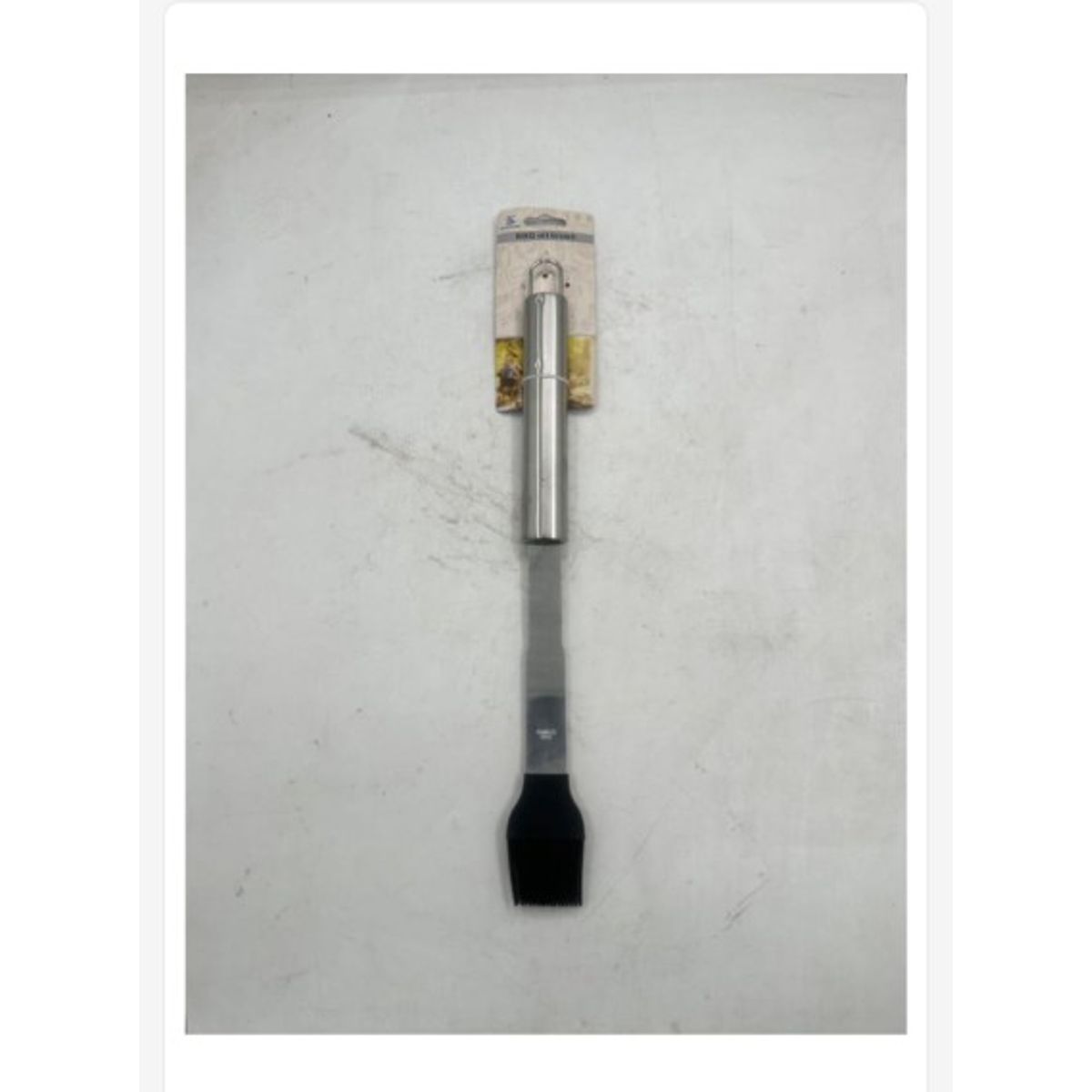 GENERICO - Brocha De BBQ Silicona Mango Acero Inoxidable