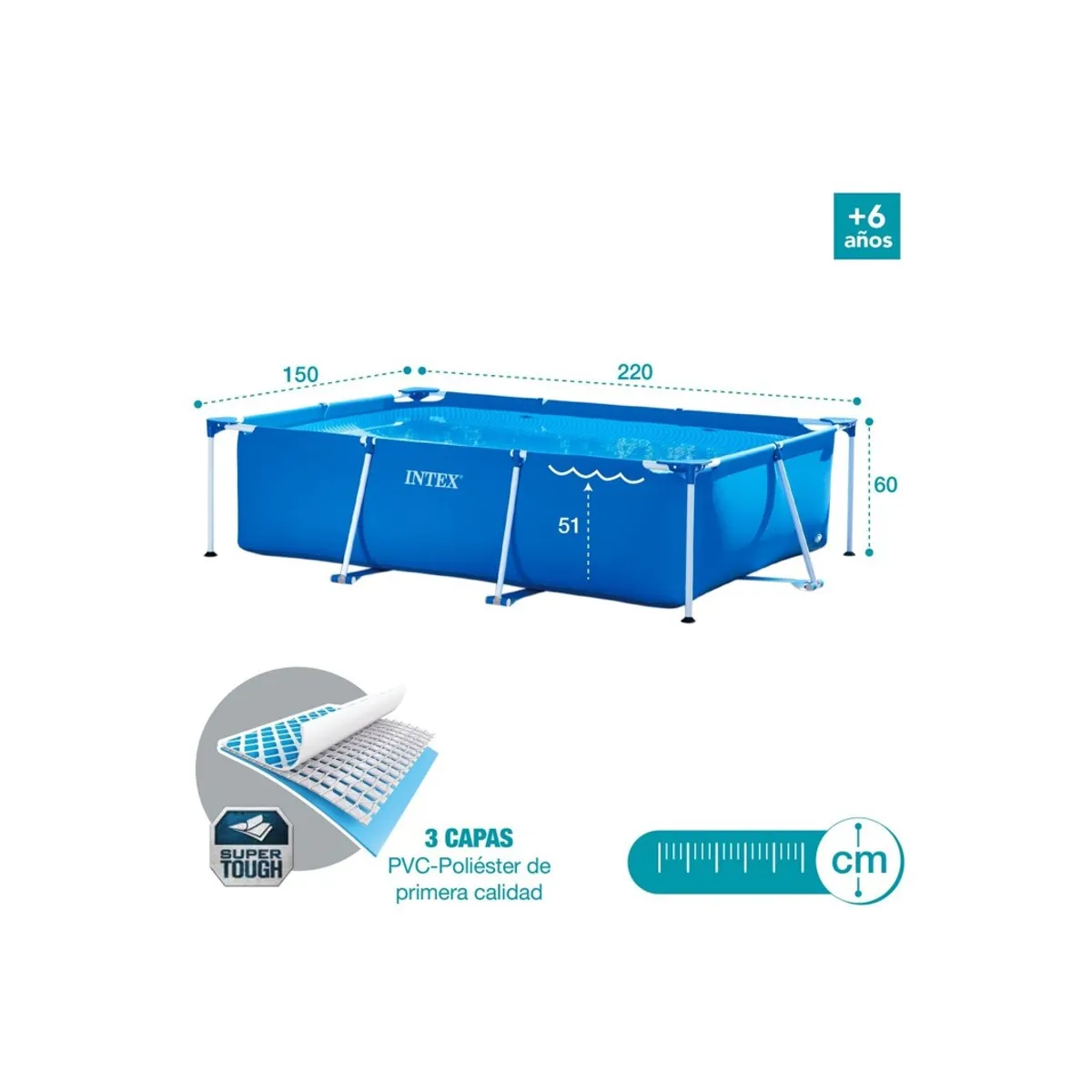 INTEX - Piscina Rectangular Desmontable 28270np