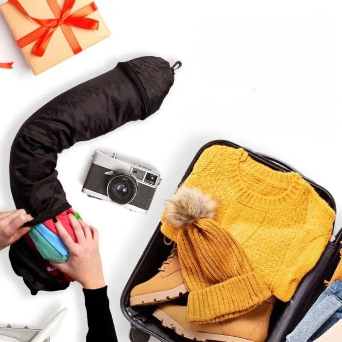 MUNDO MAGIA - Almohada Cuello Rellenable Para Viajes