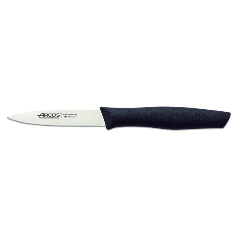 ARCOS - Cuchillo Puntilla 9cm Nova Acero Inoxidable Negro Arcos