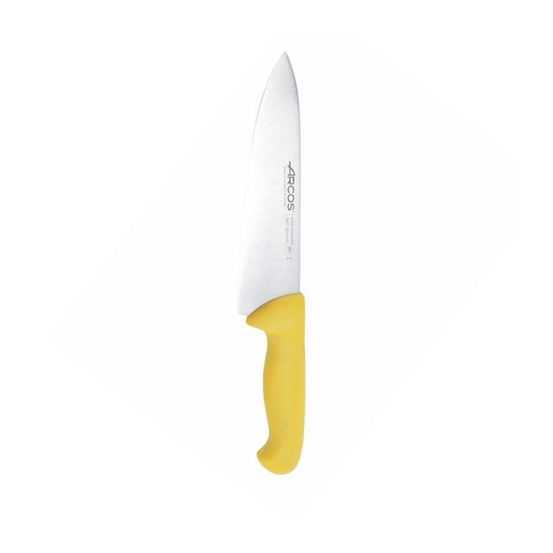ARCOS - Cuchillo Medio Golpe Amarillo 20cm Acero Inoxidable Arcos