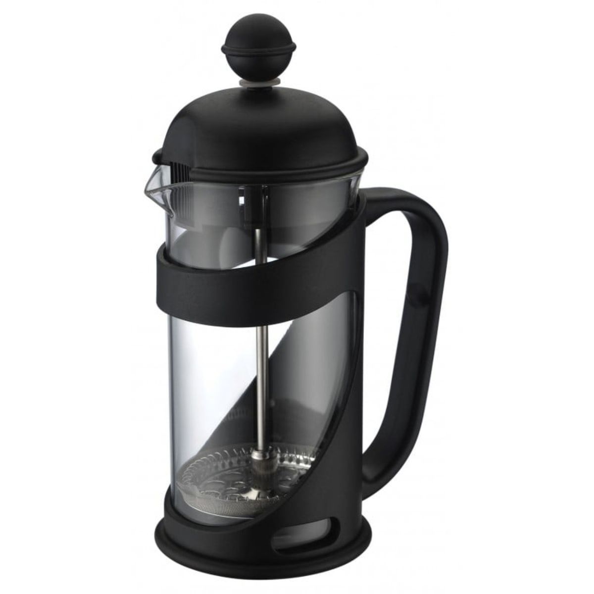 LUGANO - Cafetera Francesa Vidrio Borosilicato 600ml Negro Lugano
