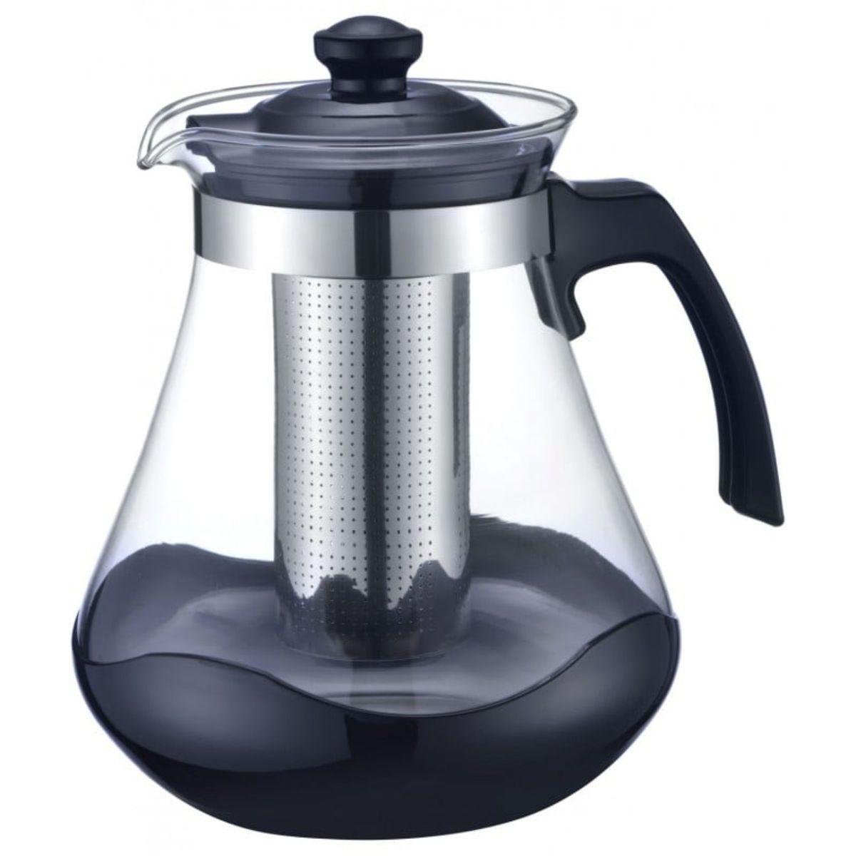 LUGANO - Tetera 1,5lt con Filtro Vidrio Acero Lugano