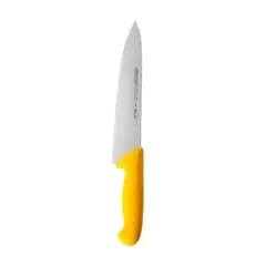 ARCOS - Cuchillo Medio Golpe Amarillo 25cm Acero Inoxidable