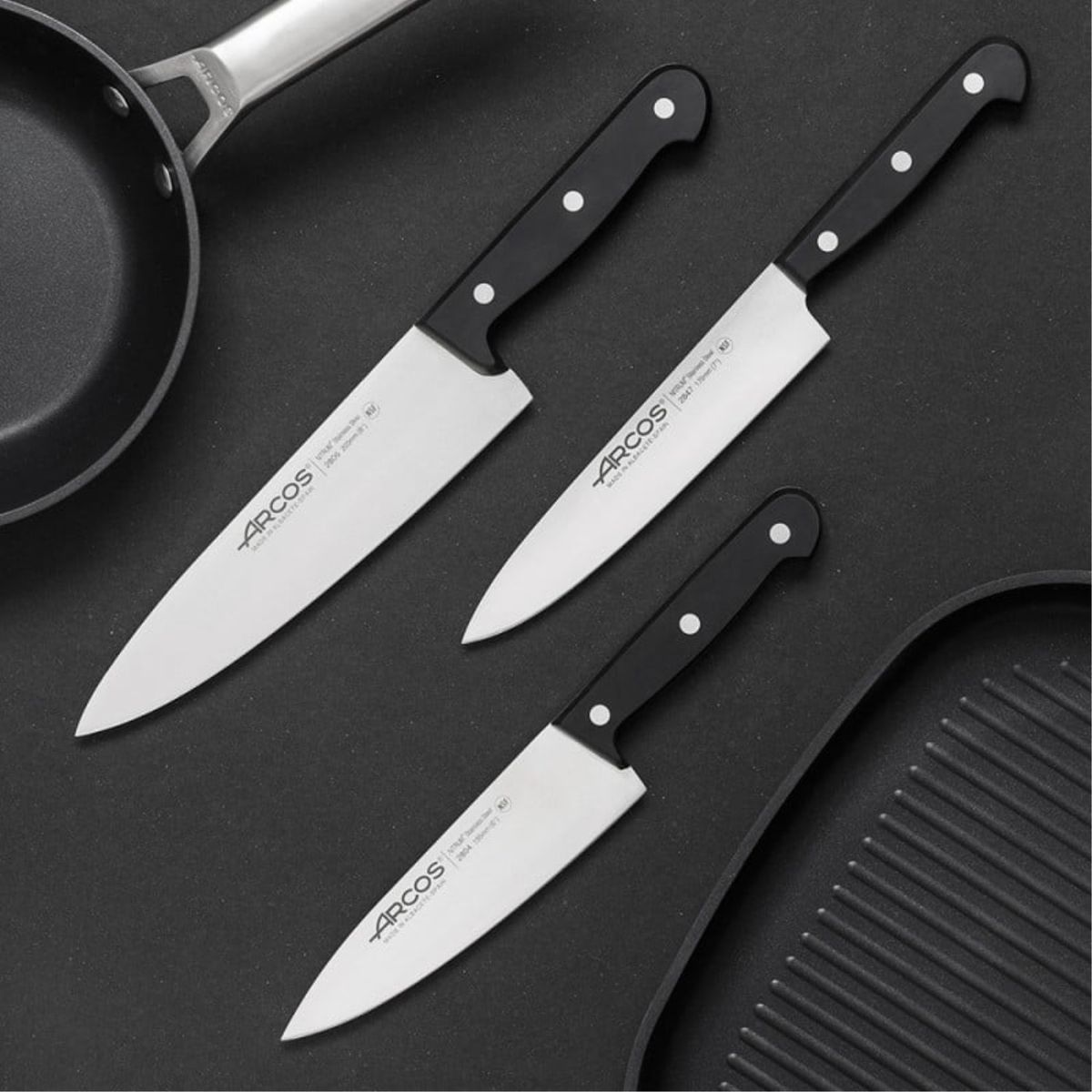 ARCOS - Cuchillo Medio Golpe 20cm Universal Acero Inoxidable Arcos