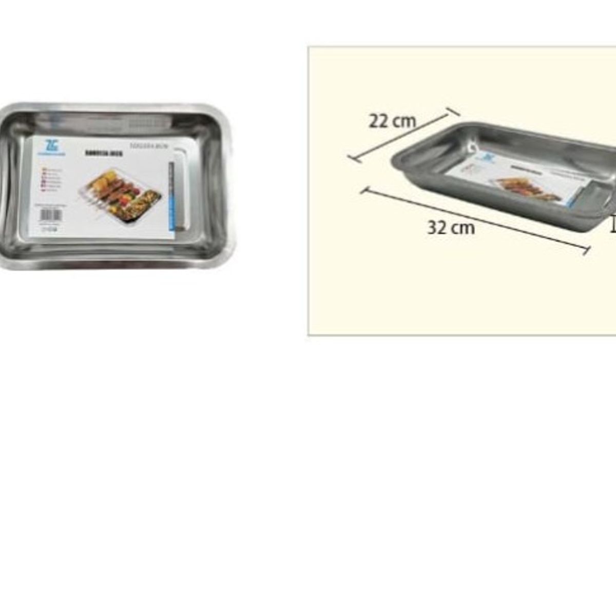 GENERICO - Bandeja Horno Acero Inoxidable 32X22X48Cm