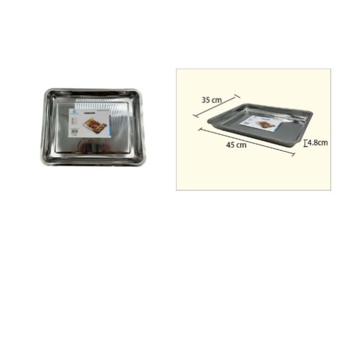 GENERICO - Bandeja Horno Acero Inoxidable 45X35X48Cm