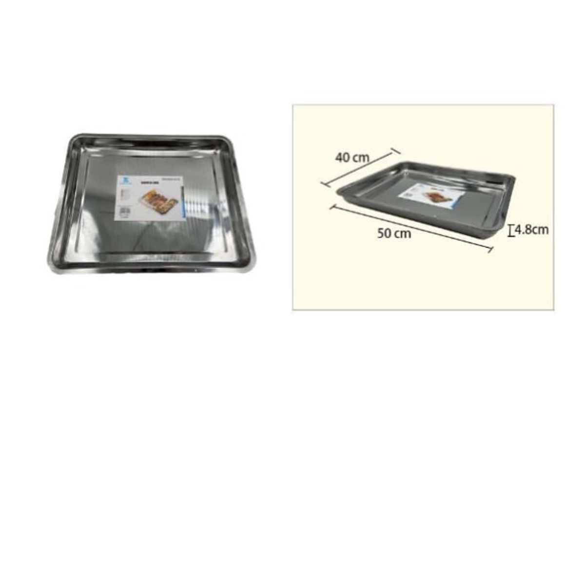 GENERICO - Bandeja Horno Acero Inoxidable 50X40X48Cm