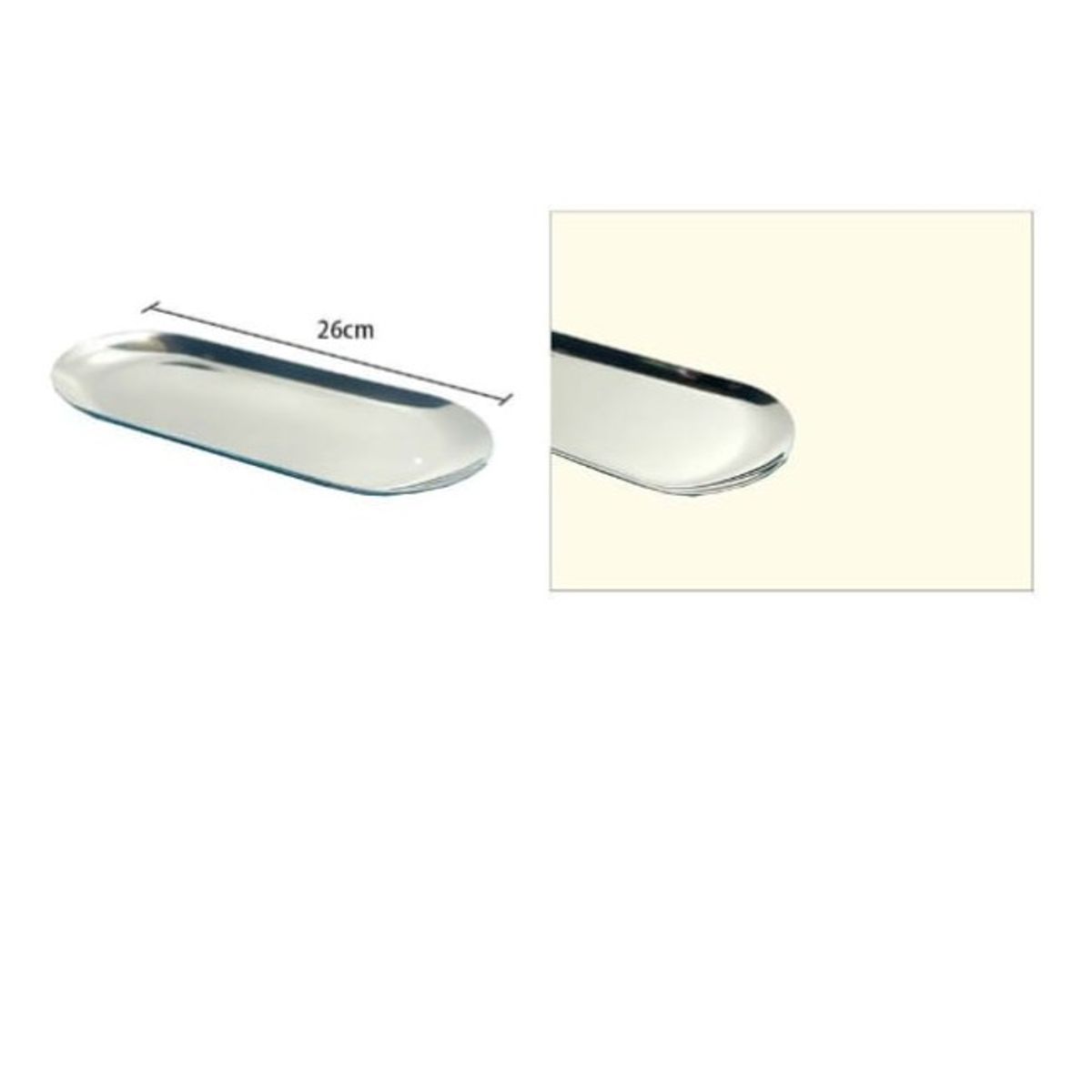 GENERICO - Plato Acero Inoxidable 26Cm