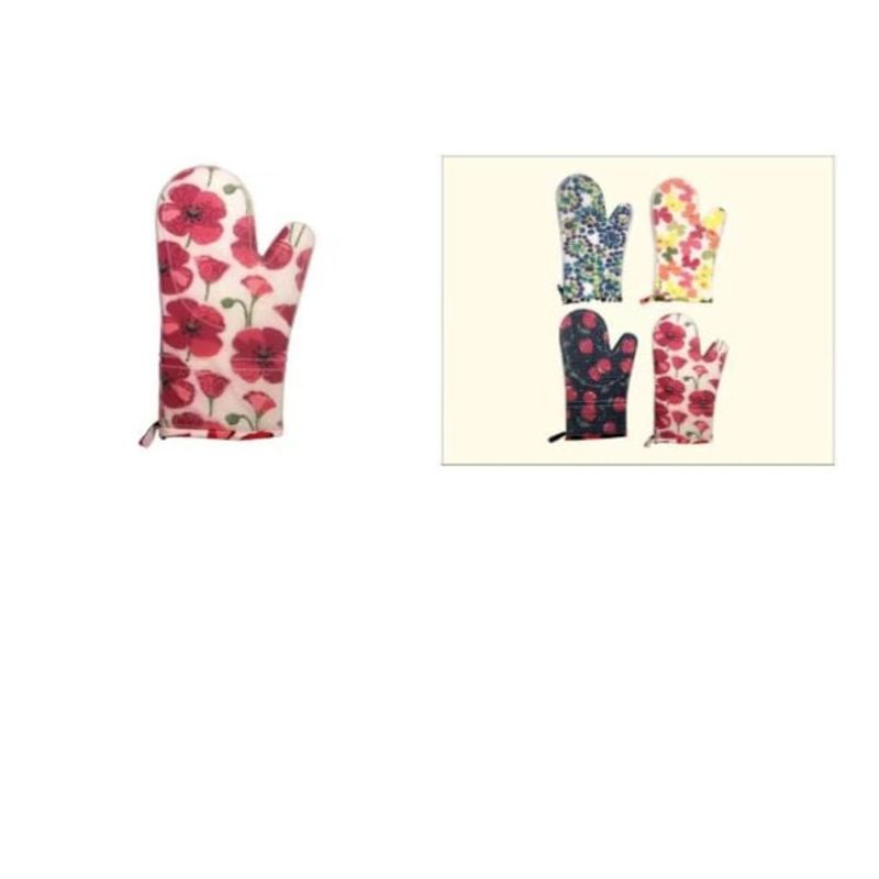 GENERICO - Guantes De Cocina Para El Horno Silicona Diseño Flores