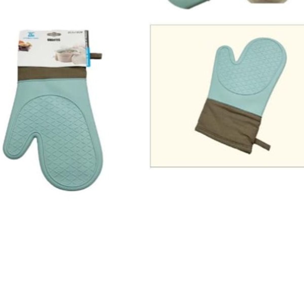 GENERICO - Guantes De Cocina Para El Horno Antideslizante Silicona-Tela