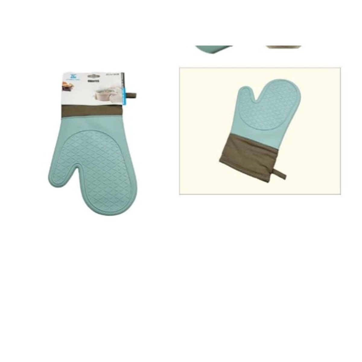 GENERICO - Guantes De Cocina Para El Horno Antideslizante Silicona-Tela