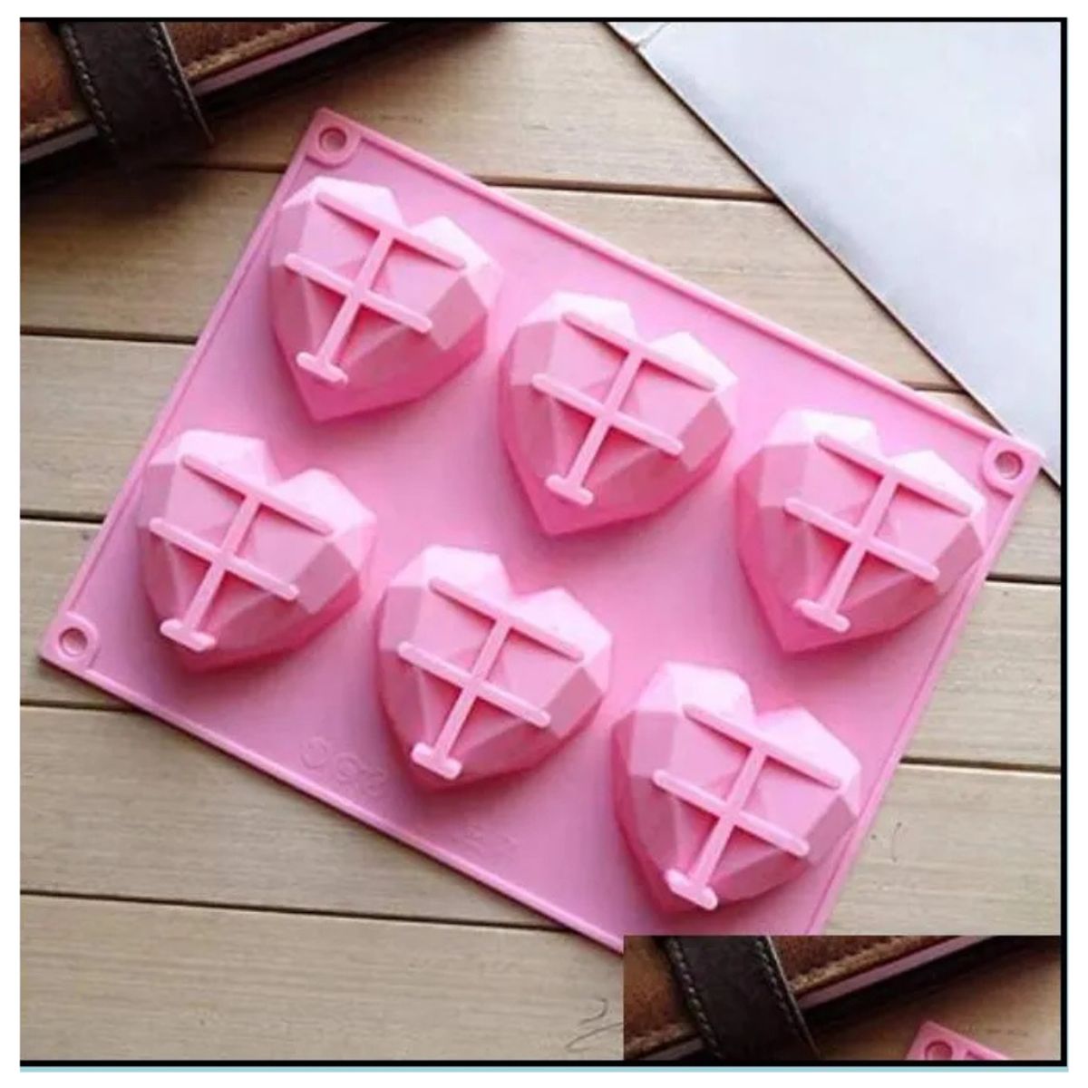 GENERICO - Moldes 6 Espacios Corazones Cruzados