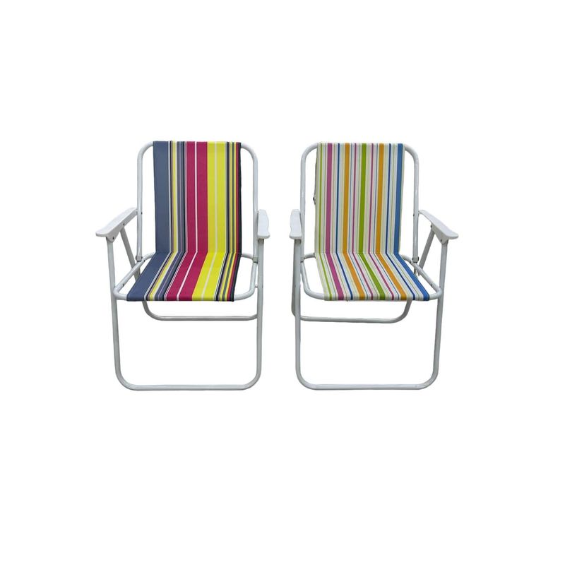 GENERICO - Pack X2 Silla reposera plegable de camping playa exteriores