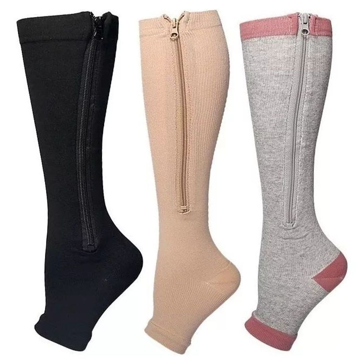 KUANGYE - 3 Pares Medias De Compresión Para Venas Varicosas