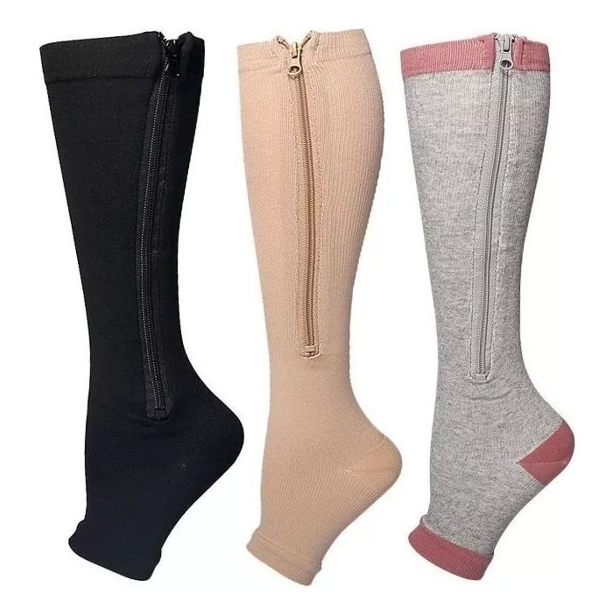 KUANGYE - 3 Pares Medias De Compresión Para Venas Varicosas