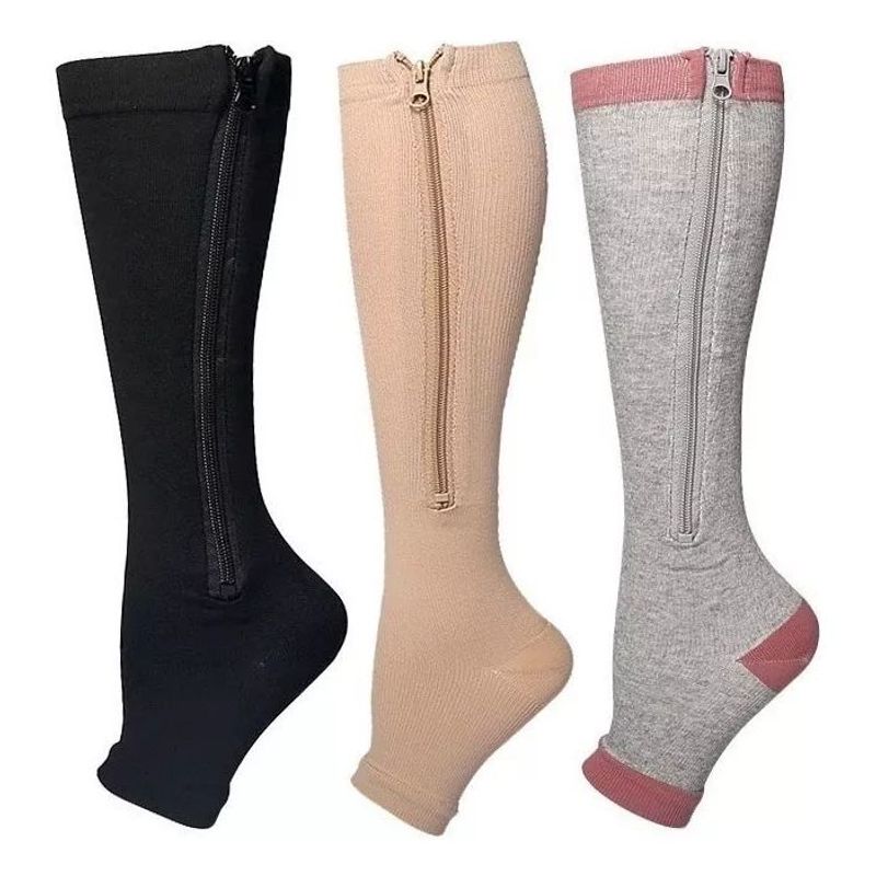 KUANGYE - 3 Pares Medias De Compresión Para Venas Varicosas
