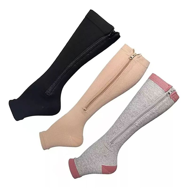 KUANGYE - 3 Pares Medias De Compresión Para Venas Varicosas