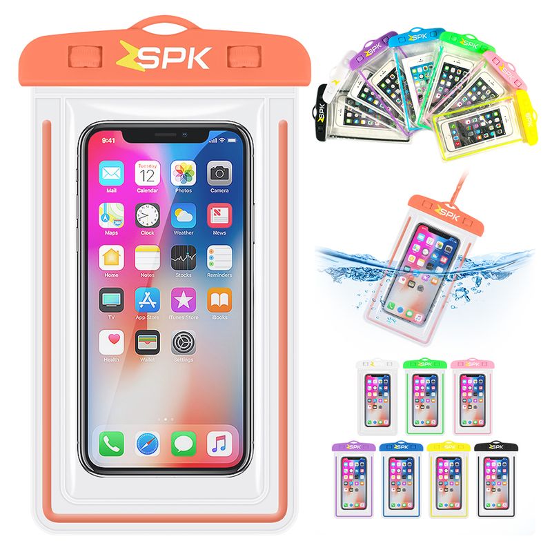 ZSPK - Funda Protectora Impermeable Sumergible Para Celular Naranja