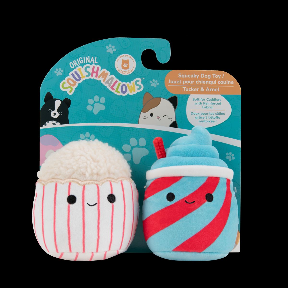 SQUISHMALLOWS - Pack 2 Peluches 10 Cm Para Mascotas Squishmallows