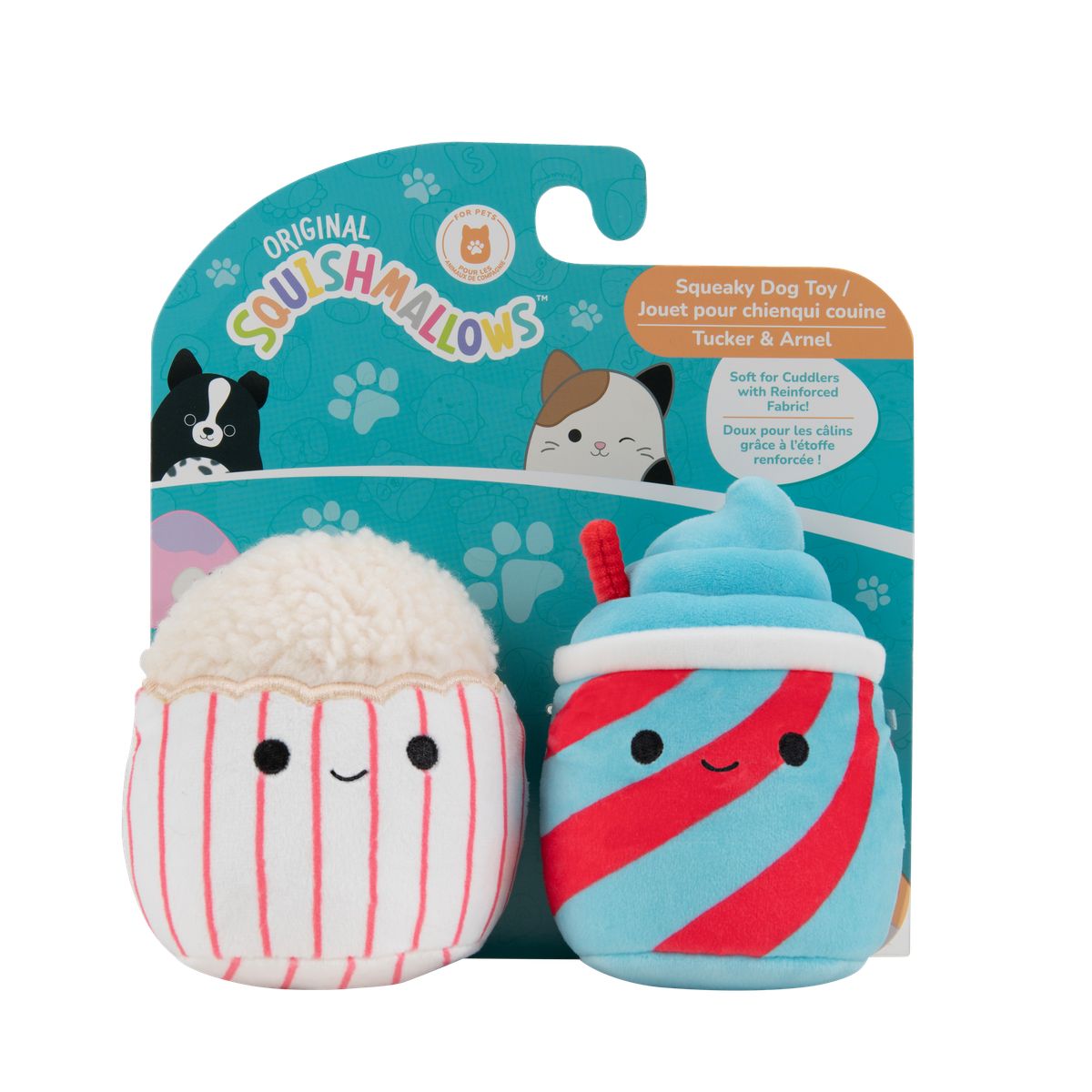 SQUISHMALLOWS - Pack 2 Peluches 10 Cm Para Mascotas Squishmallows