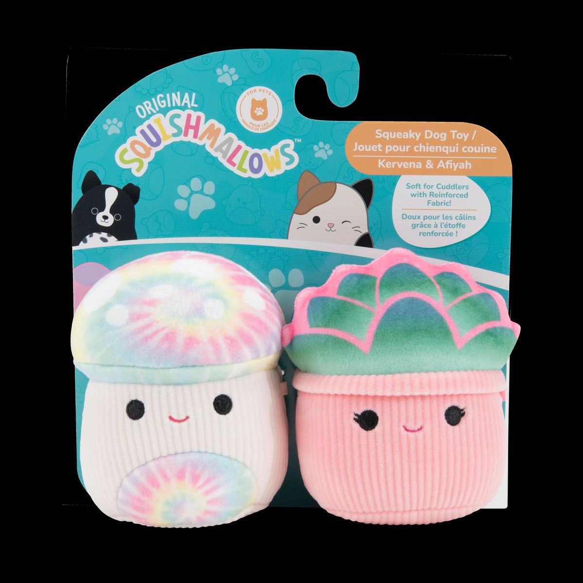 SQUISHMALLOWS - Pack 2 Peluches 10 Cm Para Mascotas Squishmallows