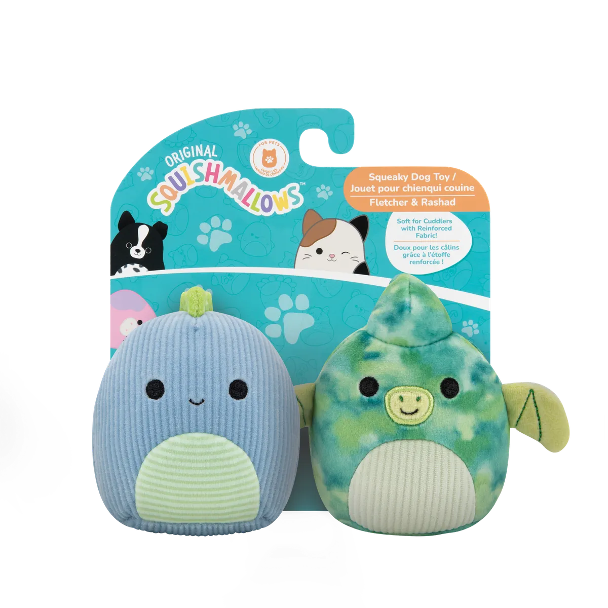 SQUISHMALLOWS - Pack 2 Peluches 10 Cm Para Mascotas Squishmallows