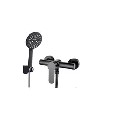 GENERICO - Llave Monomando Ducha Flexible Y Mango Color Negro Premium