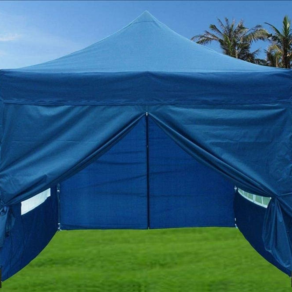 GENERICO - Lona Funda Plegable Pared Azul 2x10 Laterales para proteger