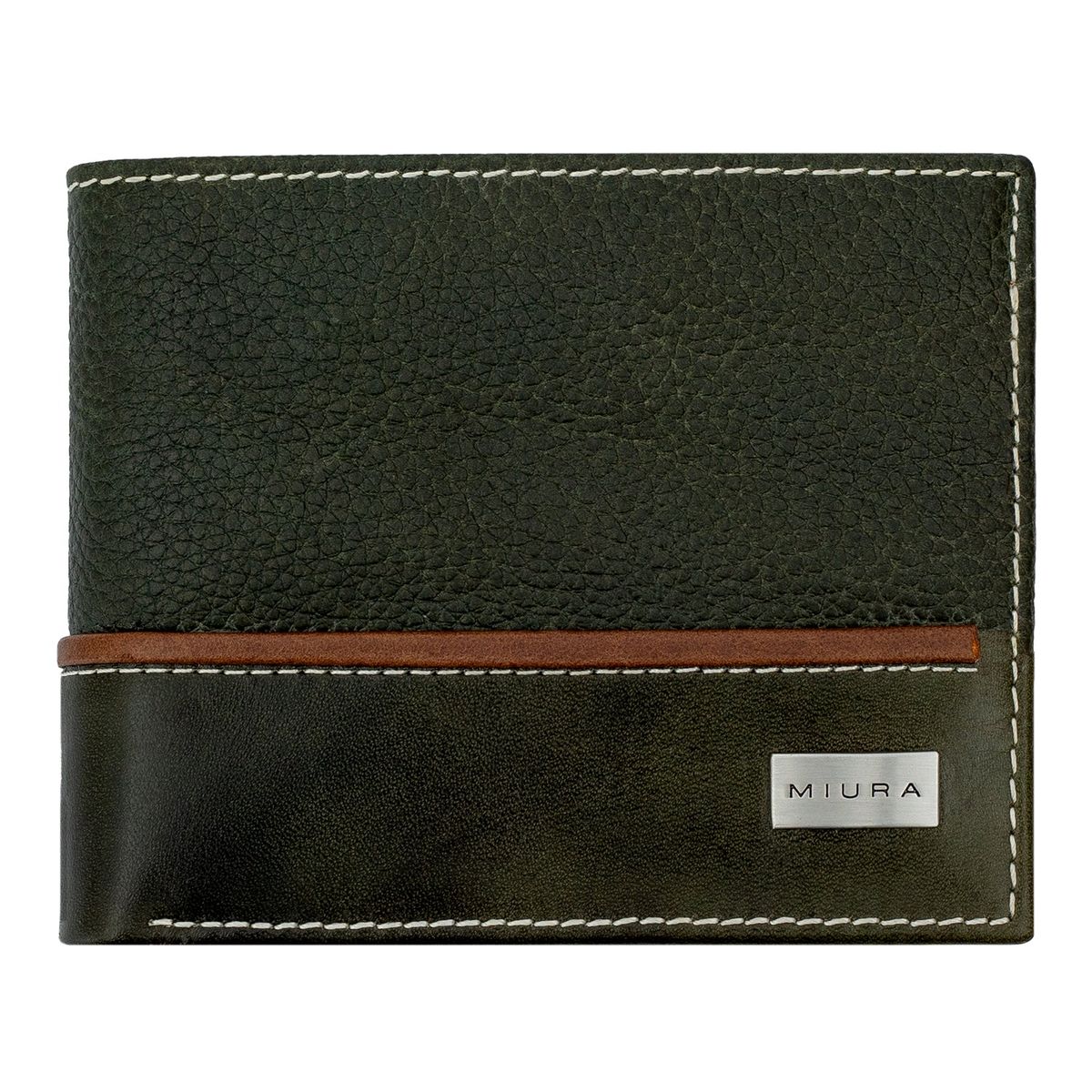 MIURA - Billetera Hombre Miura Mod Luciano Cuero Natural con protección RFID