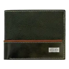 MIURA - Billetera Hombre Mod Luciano Cuero Natural con protección RFID