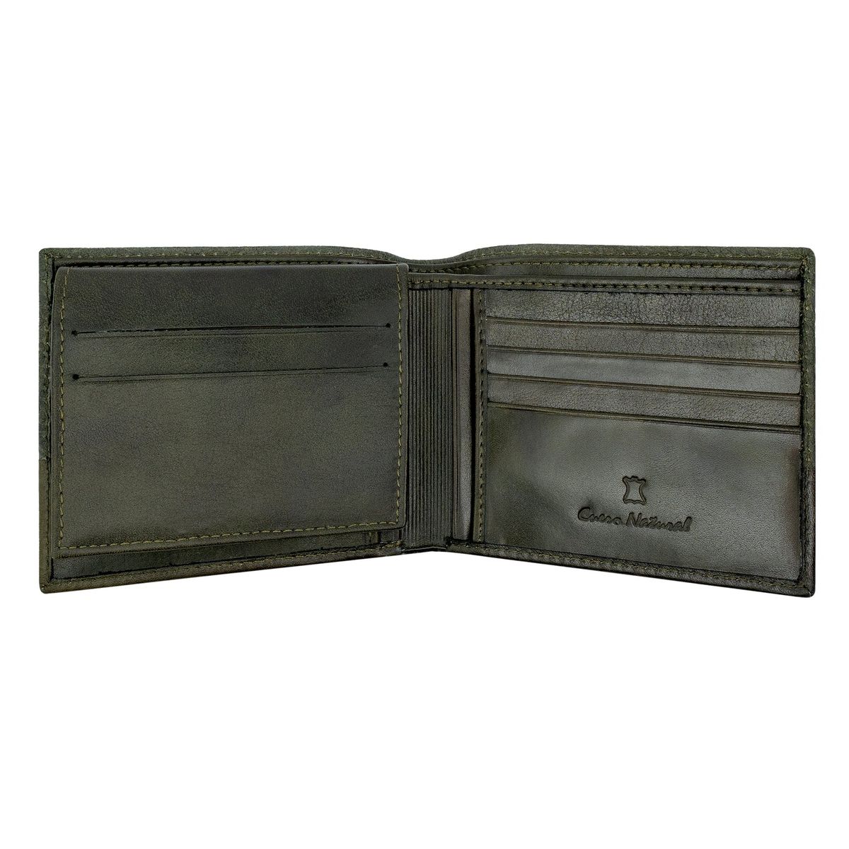 MIURA - Billetera Hombre Miura Mod Luciano Cuero Natural con protección RFID