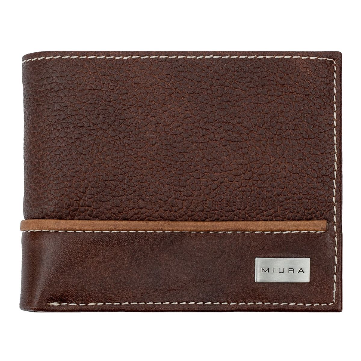 MIURA - Billetera Hombre Miura Mod Luciano Cuero Natural con protección RFID