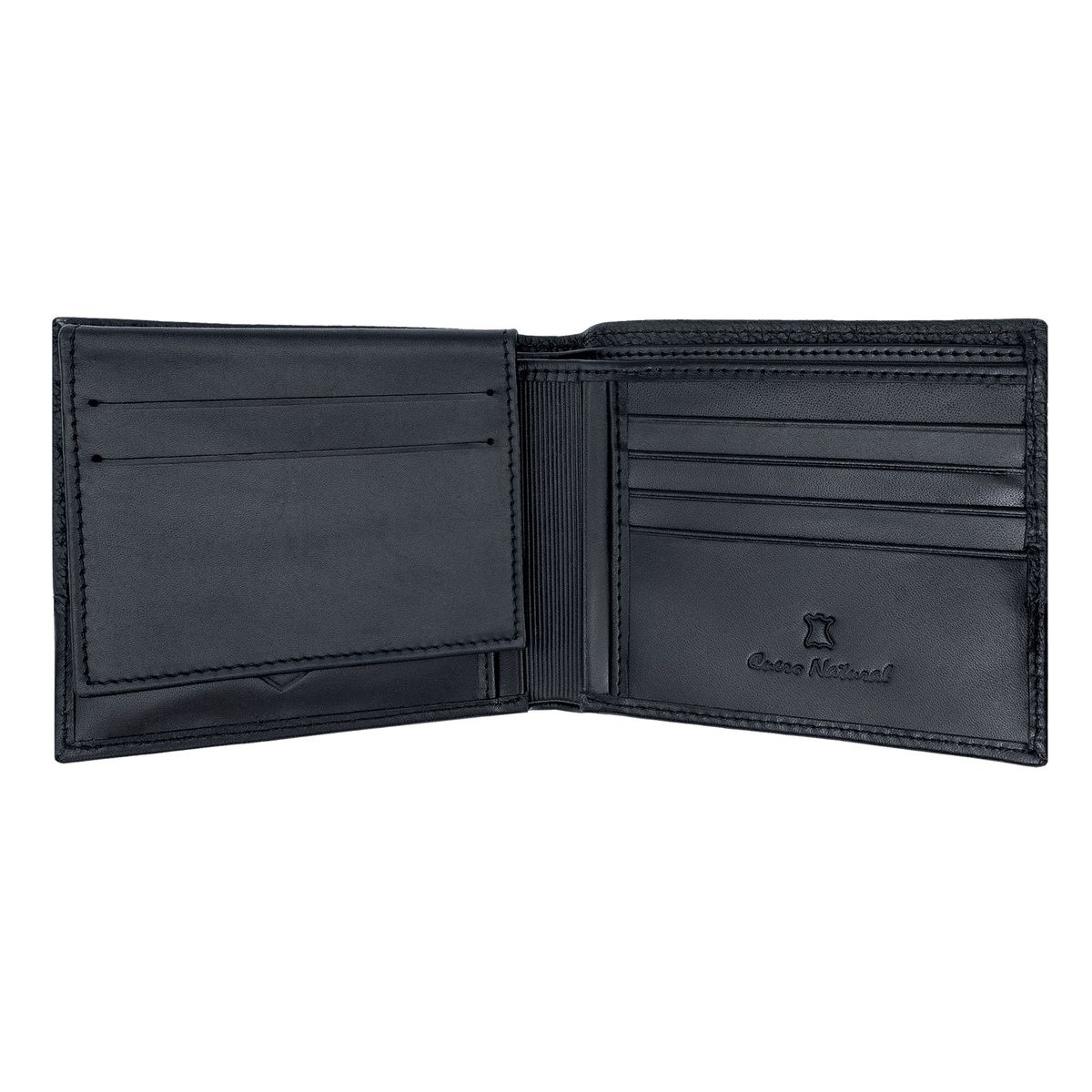 MIURA - Billetera Hombre Miura Mod Luciano Cuero Natural con protección RFID