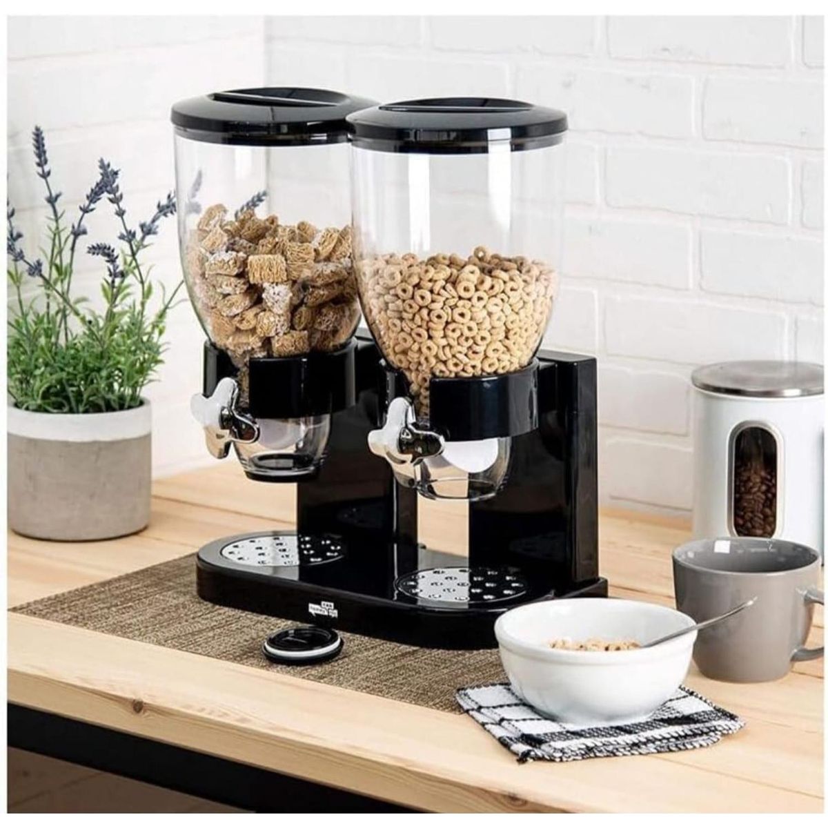 GENERICO - Dispensador De Cereal Doble Dispensador Hermetico