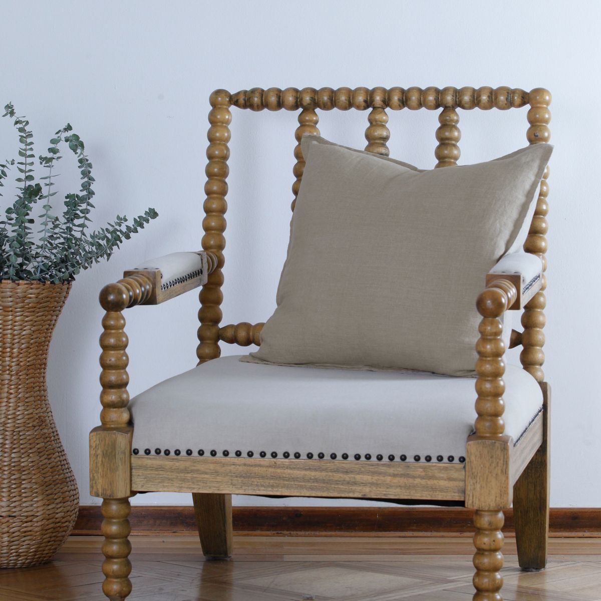 NATURALINO - Cojín Naturalino Lino 55x55 San Pedro Beige Lino 340