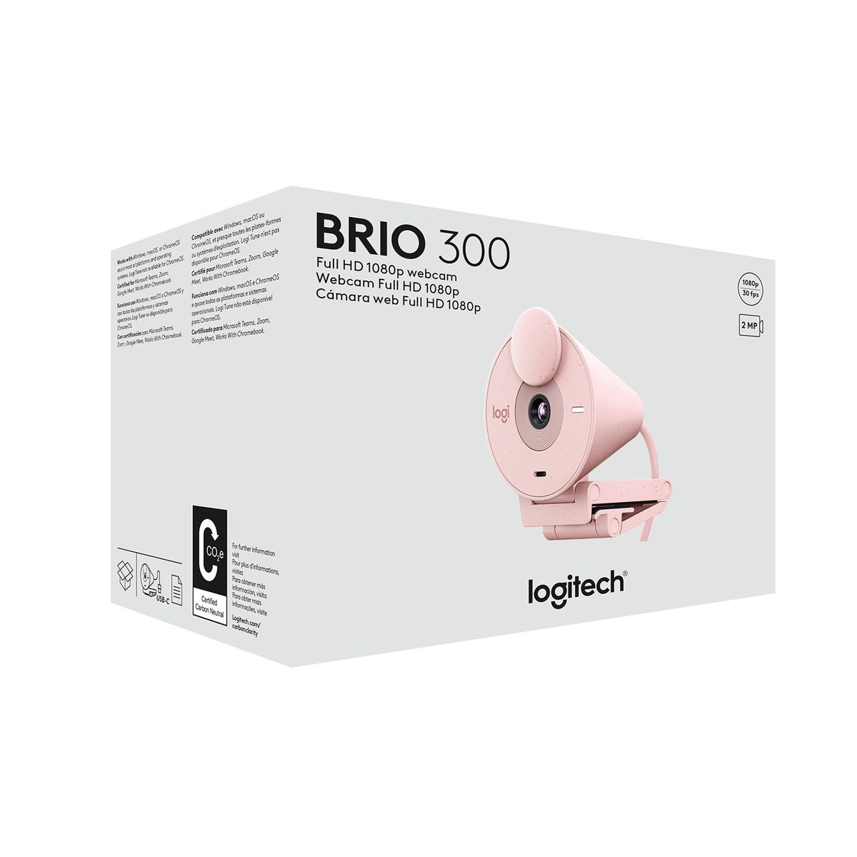 LOGITECH - WEBCAM BRIO 300 ROSE