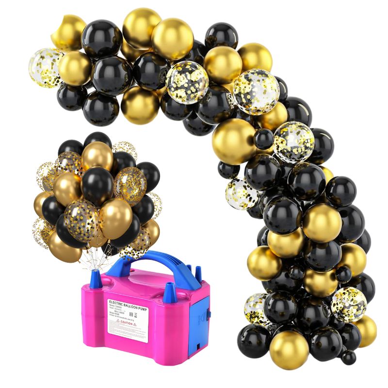 GENERICO - Pack Decoración Inflador + Globos Cotillón Matrimonio 115pz